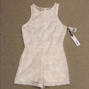 White lace romper